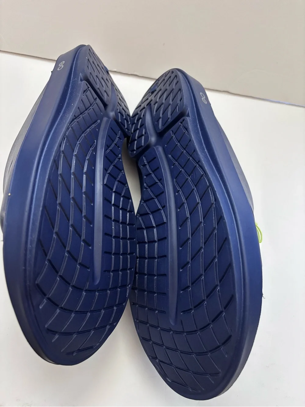 OOFOS Navy Blue Recovery Slide Sandals